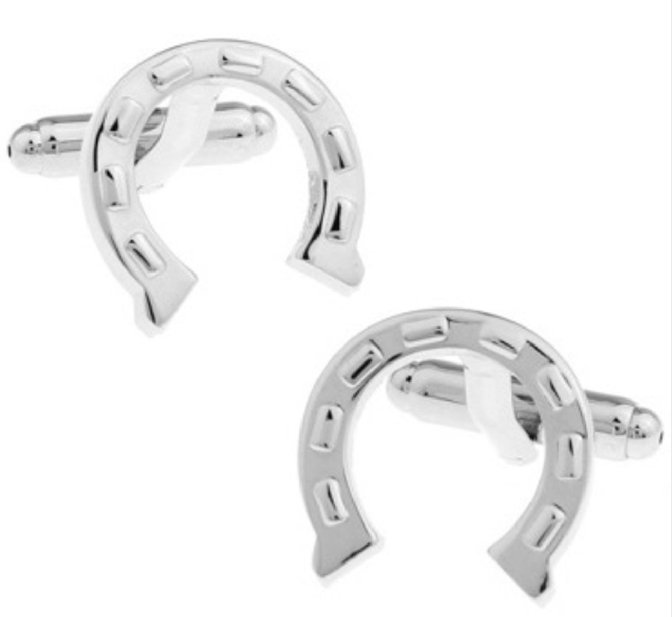 Cufflinks DirectLucky Horseshoe Silver Colour Shirt Cufflinks (Race Horse Shoe Gift)