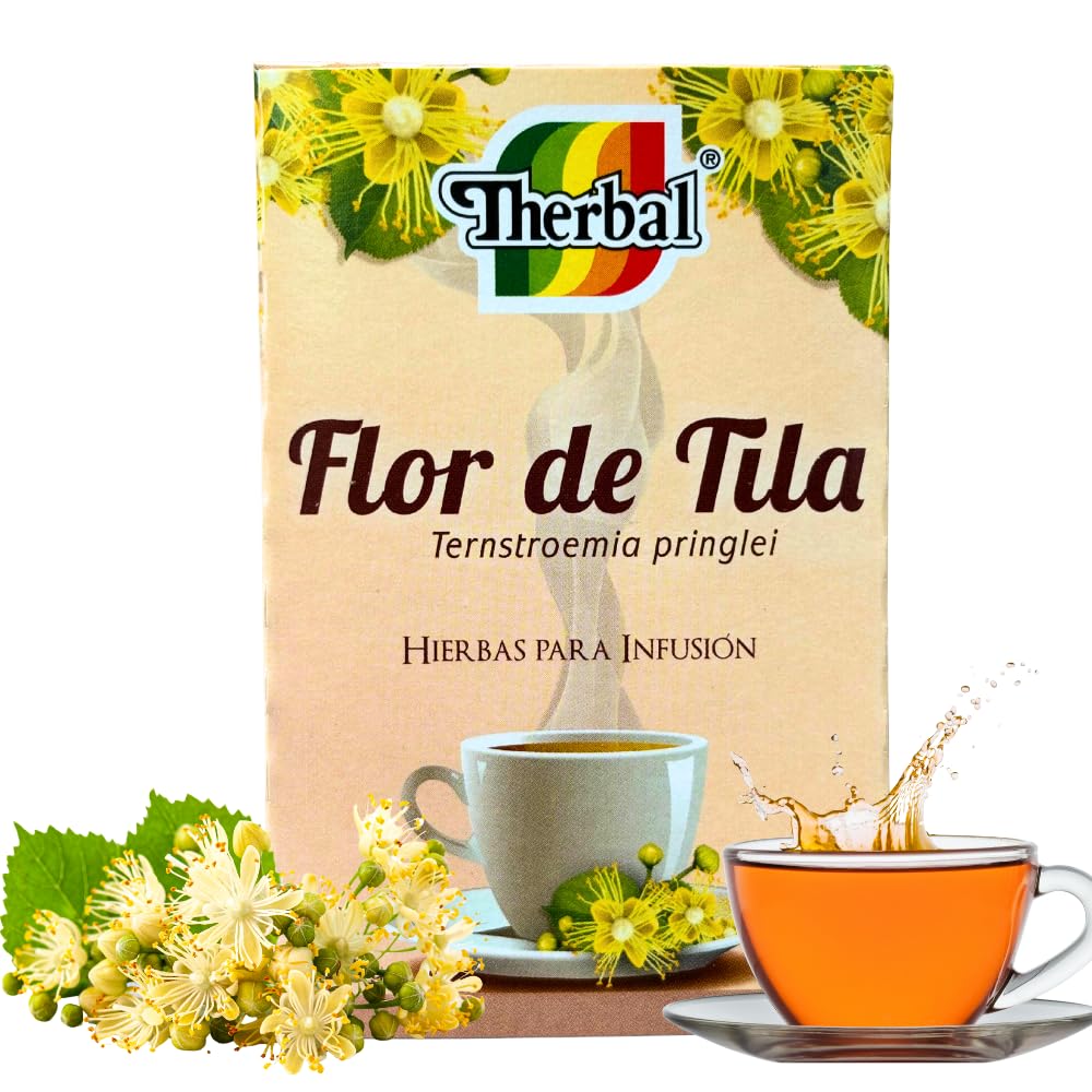 Té de Flor de Tila (Linden Flowers Tea) - 25 Bags - 100% Natural, Vegan - Premium Therbal Brand