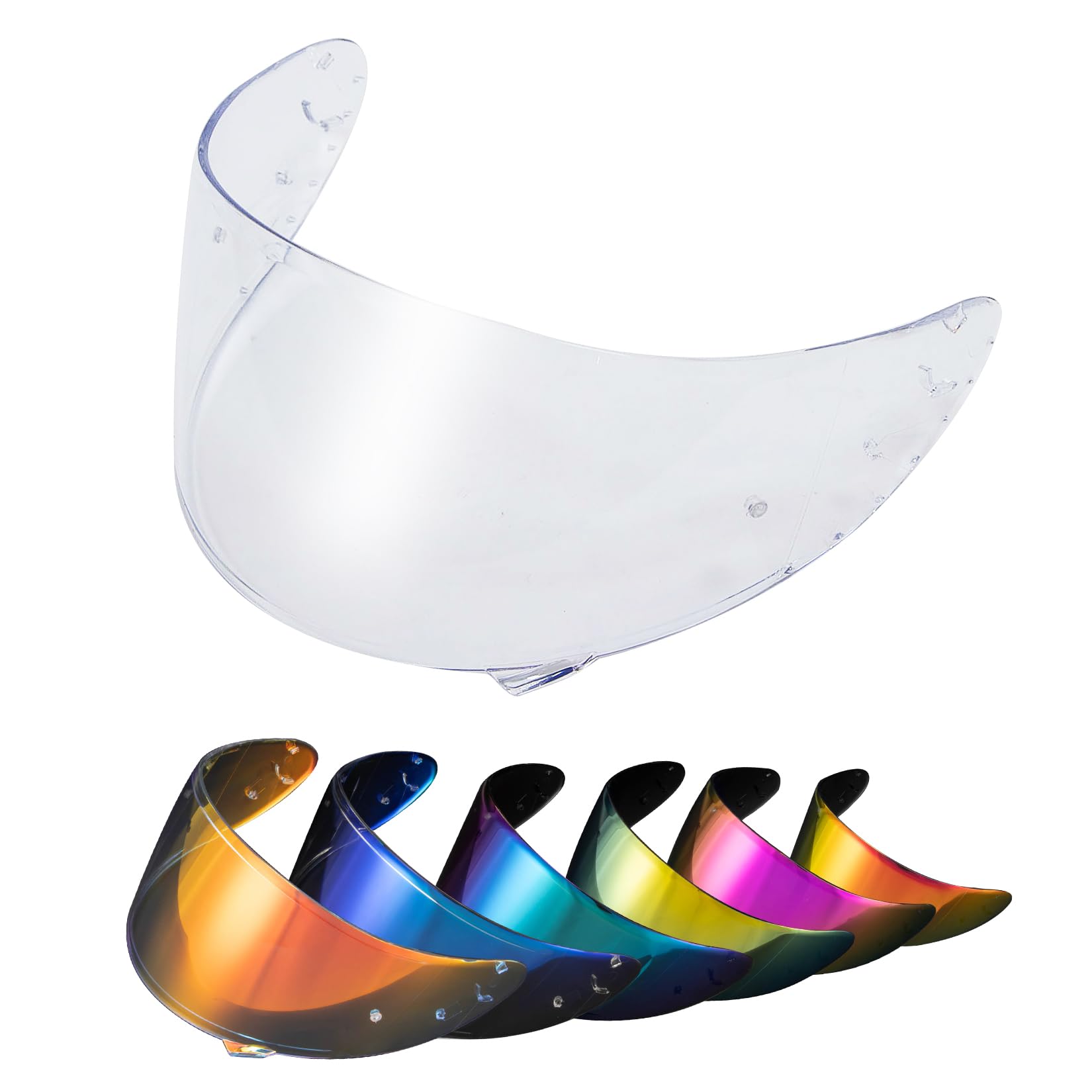 PSLER Visiera per Casco per RF-SR RF-1200 Visiera colorata per X14 NXR Z7 CWR-1 RYD X-Spirit III, Accessori di Ricambio per Visiera di Protezione UV per Moto(Trasparente)