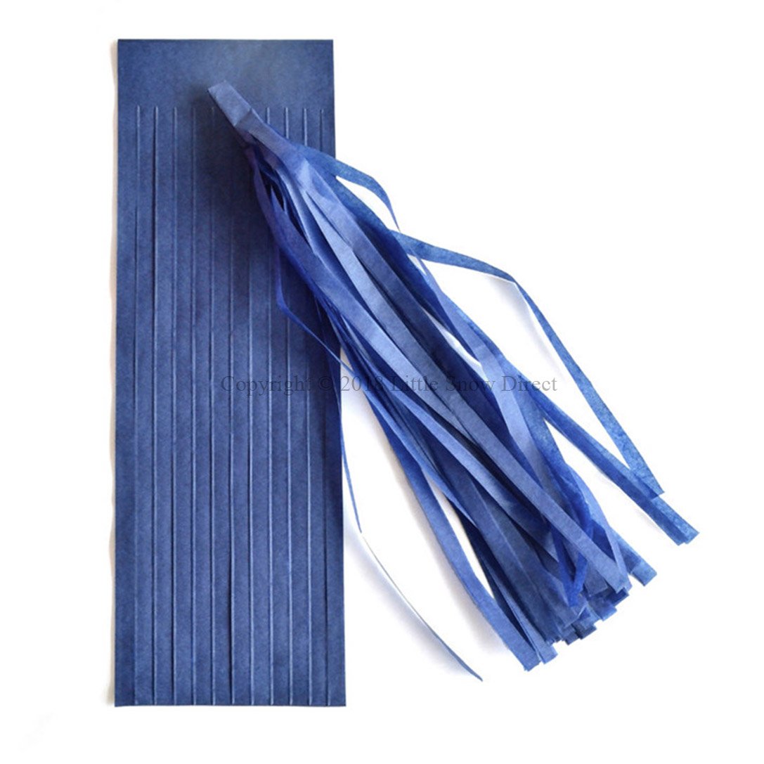 Little Snow Direct Navy Blue 5Pcs Tassels Garland Tissue Paper Bunting Wedding Birthday Party Baby Shower