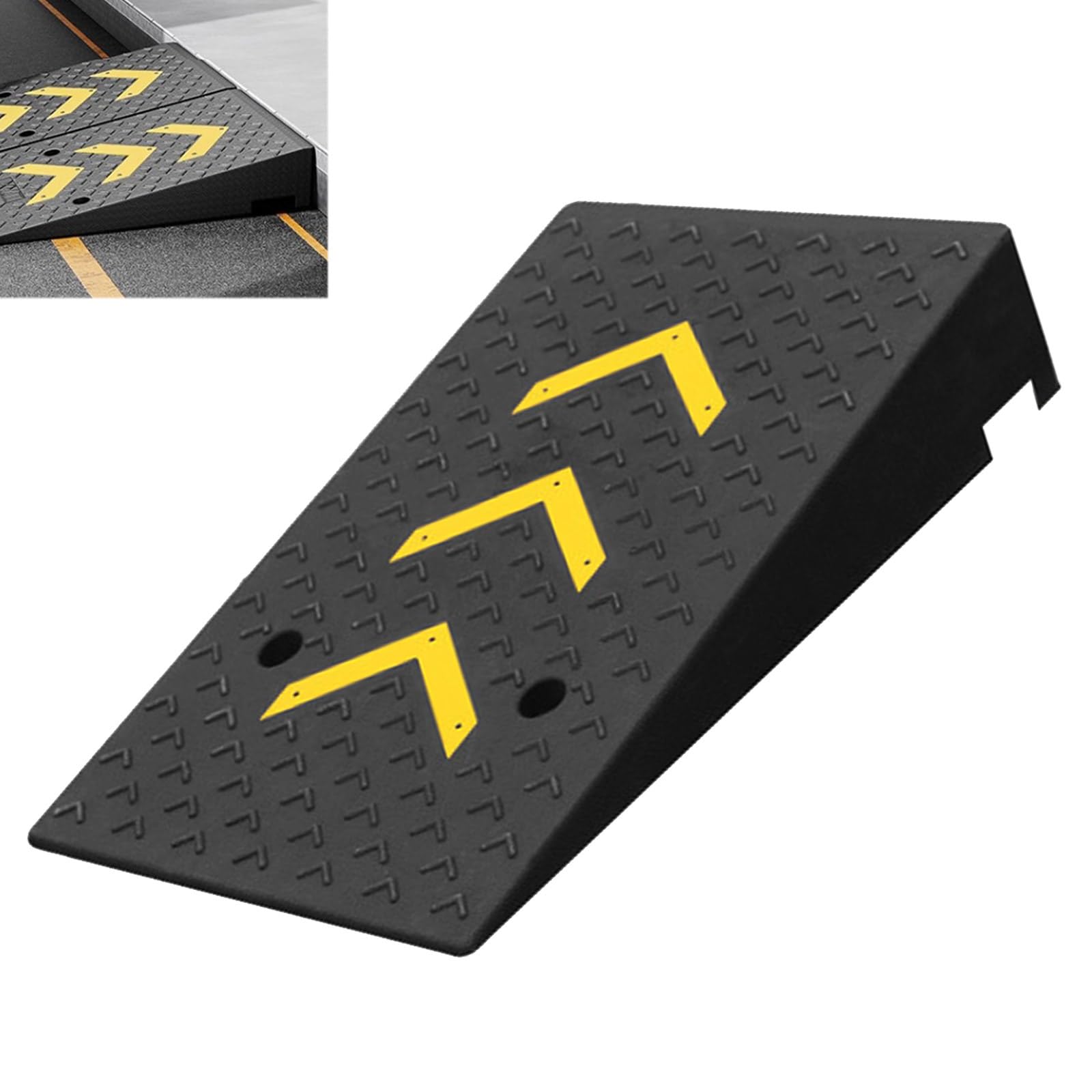 Rampas portátiles para bordillos, rampas de Goma para bordillos, rampas de umbral Resistentes, rampas portátiles para Puertas de sillas de Ruedas, Scooters de Movilidad, aceras de