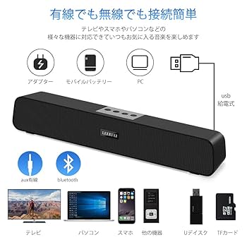 Amazon.co.jp: PCスピーカー テレビスピーカー サウンドバー