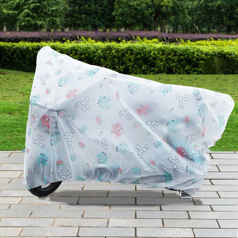 自転車収納カバー 雨 太陽 紫外線 風 防水クロス 山道 電動自転車 バイク 小号 180*120 (新国及小路) 磨砂 小恐 -