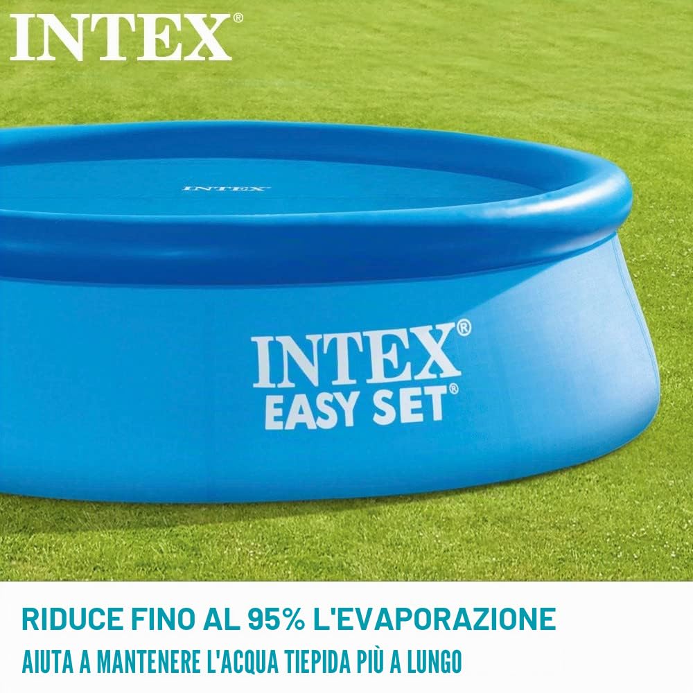 Intex 28014 - Telo Termico per Piscina Easy Set, Frame Rotonda, Polietilene, Blu, 488 cm