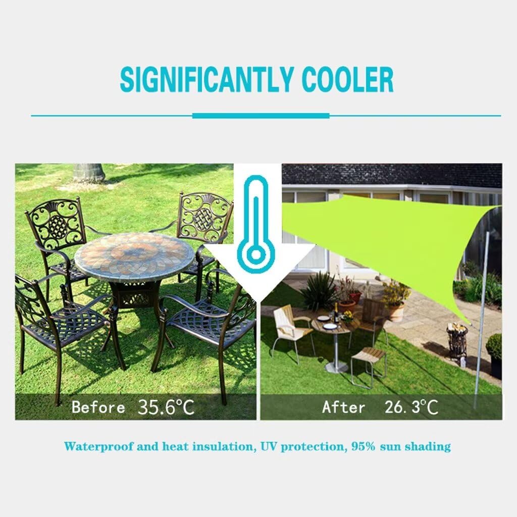 Wodoodporny baldachim przeciwsłoneczny i żagiel przeciwsłoneczny, 2 x 5 m, blokada UV, na patio, do ogrodu, na podwórko, osłona przeciwsłoneczna na basen i pergolę