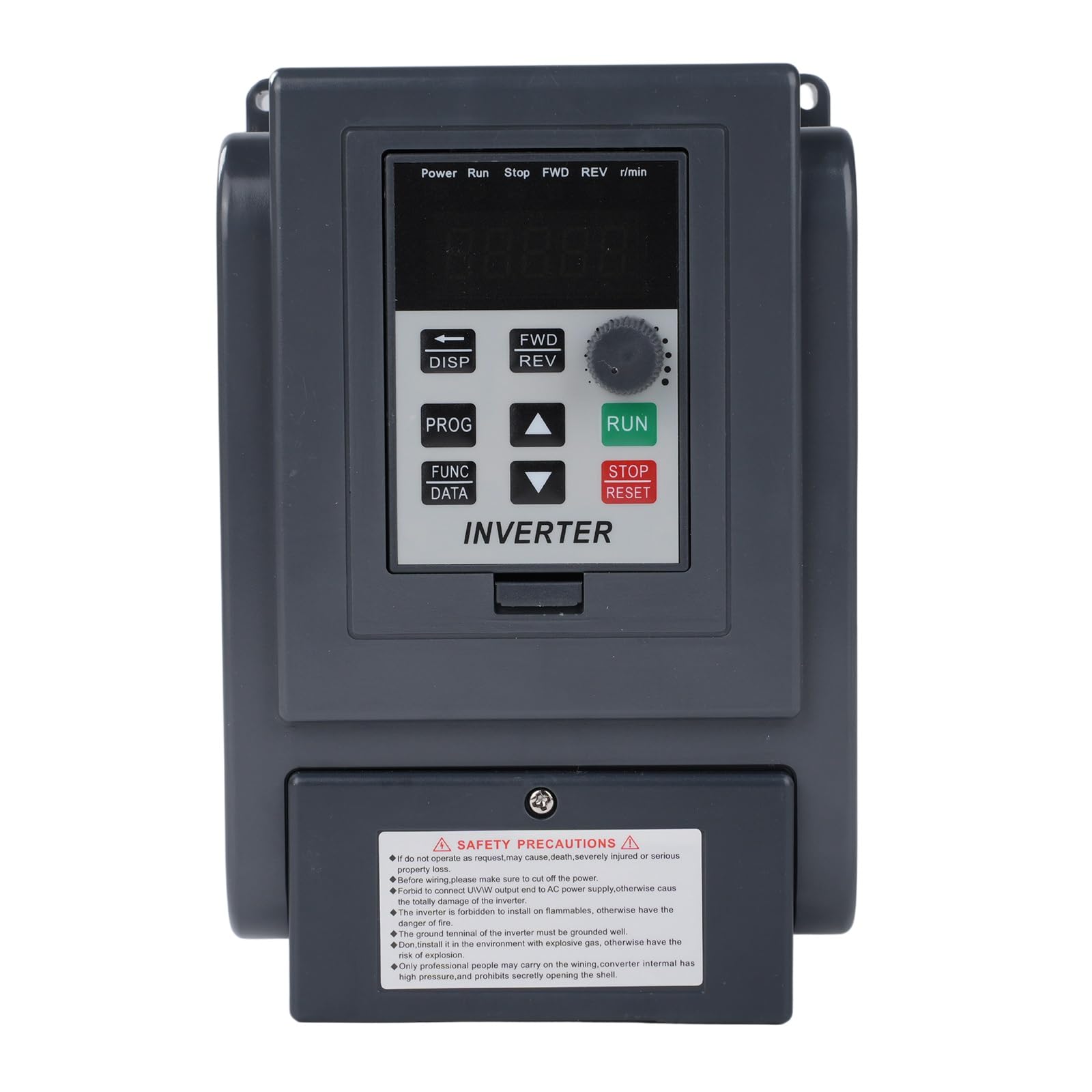 Jadeshay Variatore di Frequenza VFD 2,2KW 8A Inverter 220V Monofase a 380V Trifase Regolatore di velocità del Motore 50/60Hz per Controllo velocità Motore Mandrino