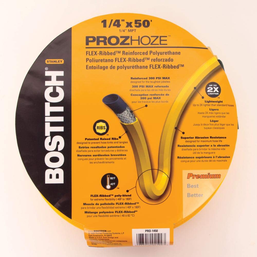 Bostitch pro-1450 Prozhoze 1/4-inch x 50 Premium Poliuretano manguera de aire