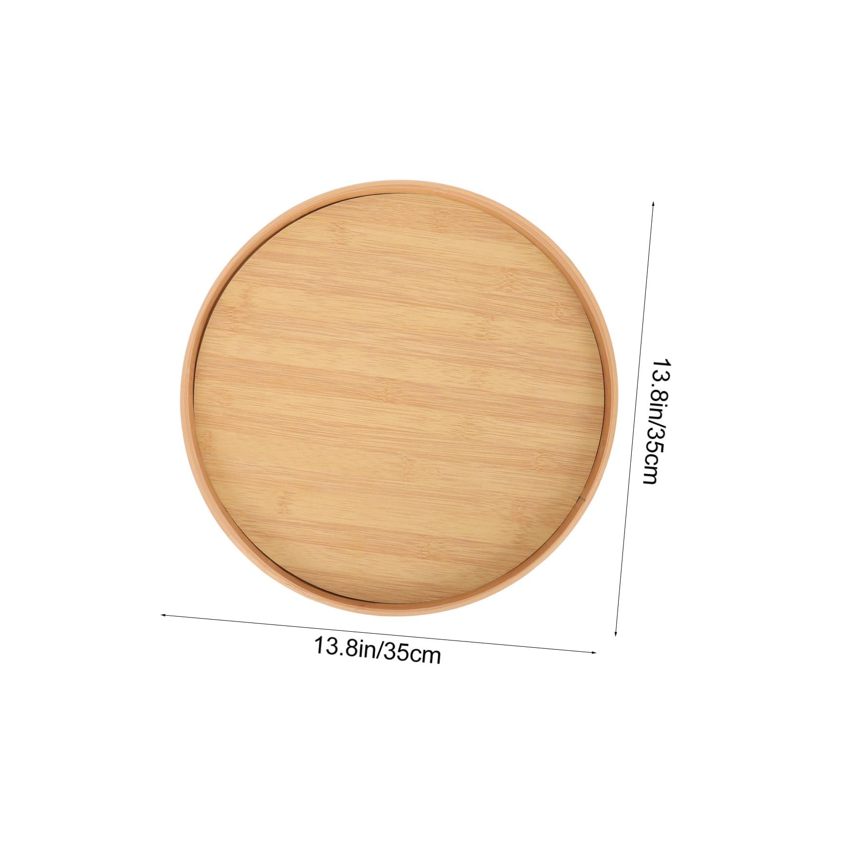 Holibanna Cornice Rotonda in Legno di Bambù 35 CM per Esposizione di Foto e Dipinti Supporto Stabile, Adatta a Casa, Ristorante e Libreria