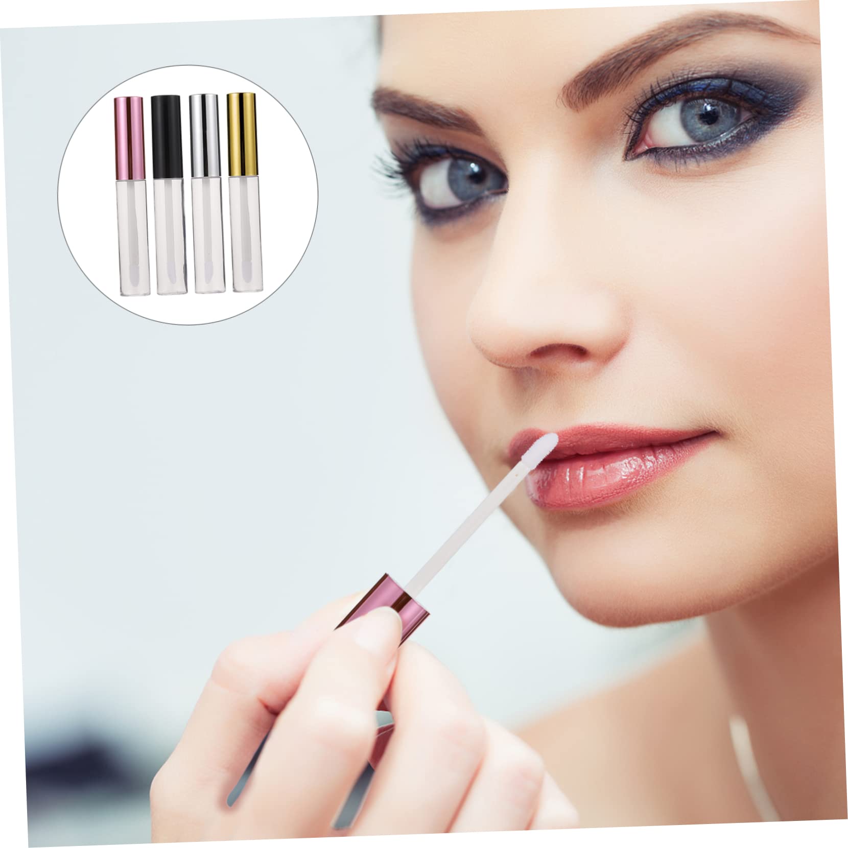 Tubo per Lucidalabbra 10ml in Abs, Set da 40 Pezzi | Testina a Pennello, Ricaricabile e Anti-perdita, per Lip Balm e Cosmetici Fai da Te