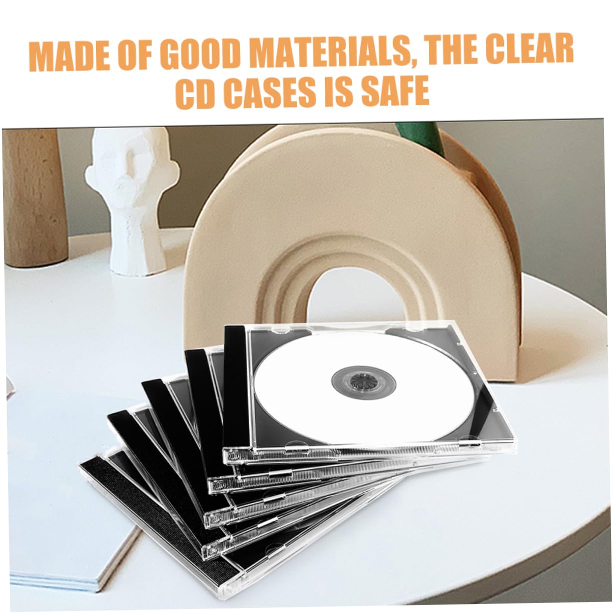 KOMBIUDA 8pezzi Custodia Trasparente Per Cd Supporto Per Dvd Scatola Riutilizzabile Per Cd e Dvd Organizer Leggero e Compatto Per Dischi Protezione Da Graffi e Urti