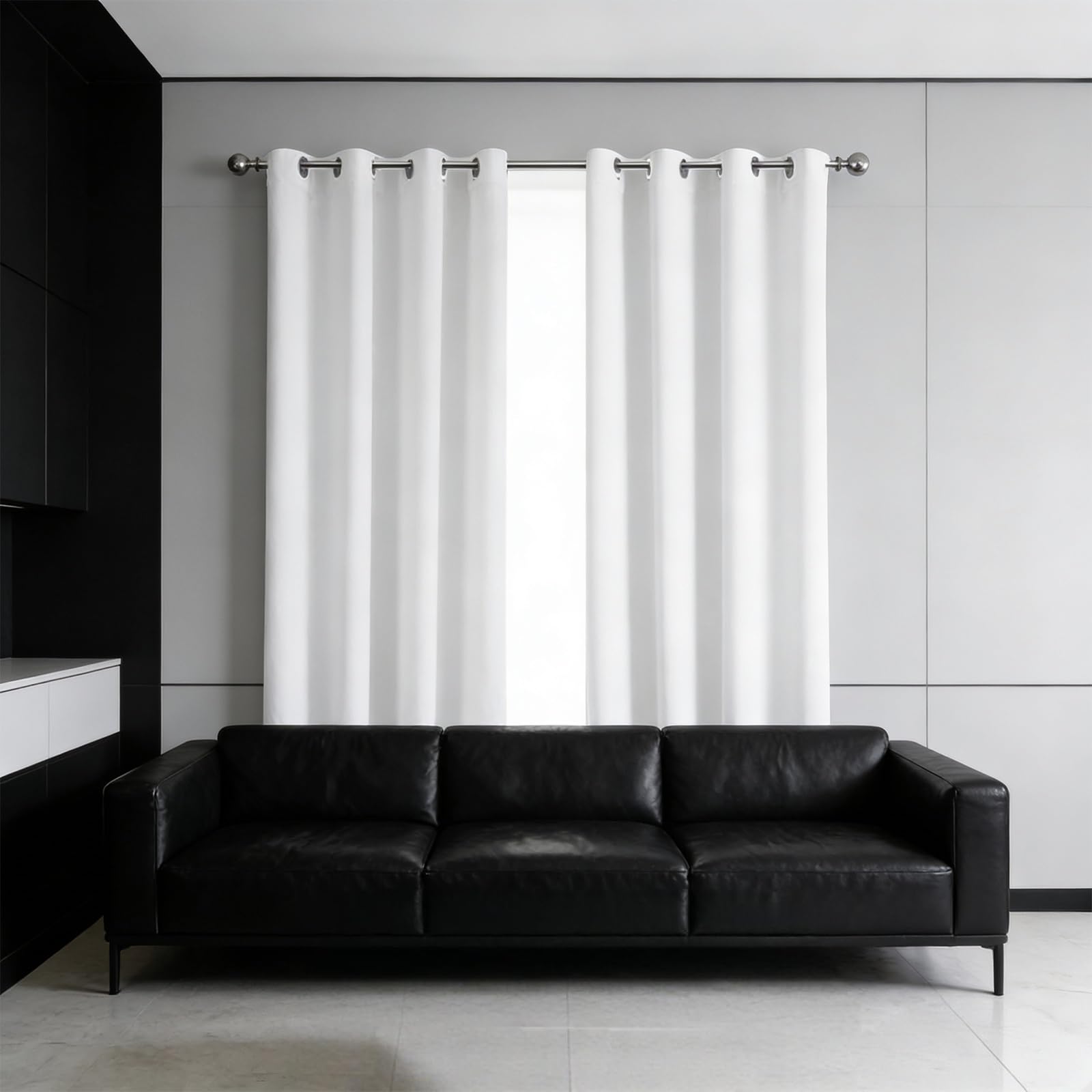 Rideaux anti froid pour bloquer la lumiere et isoler les fenetres du salon