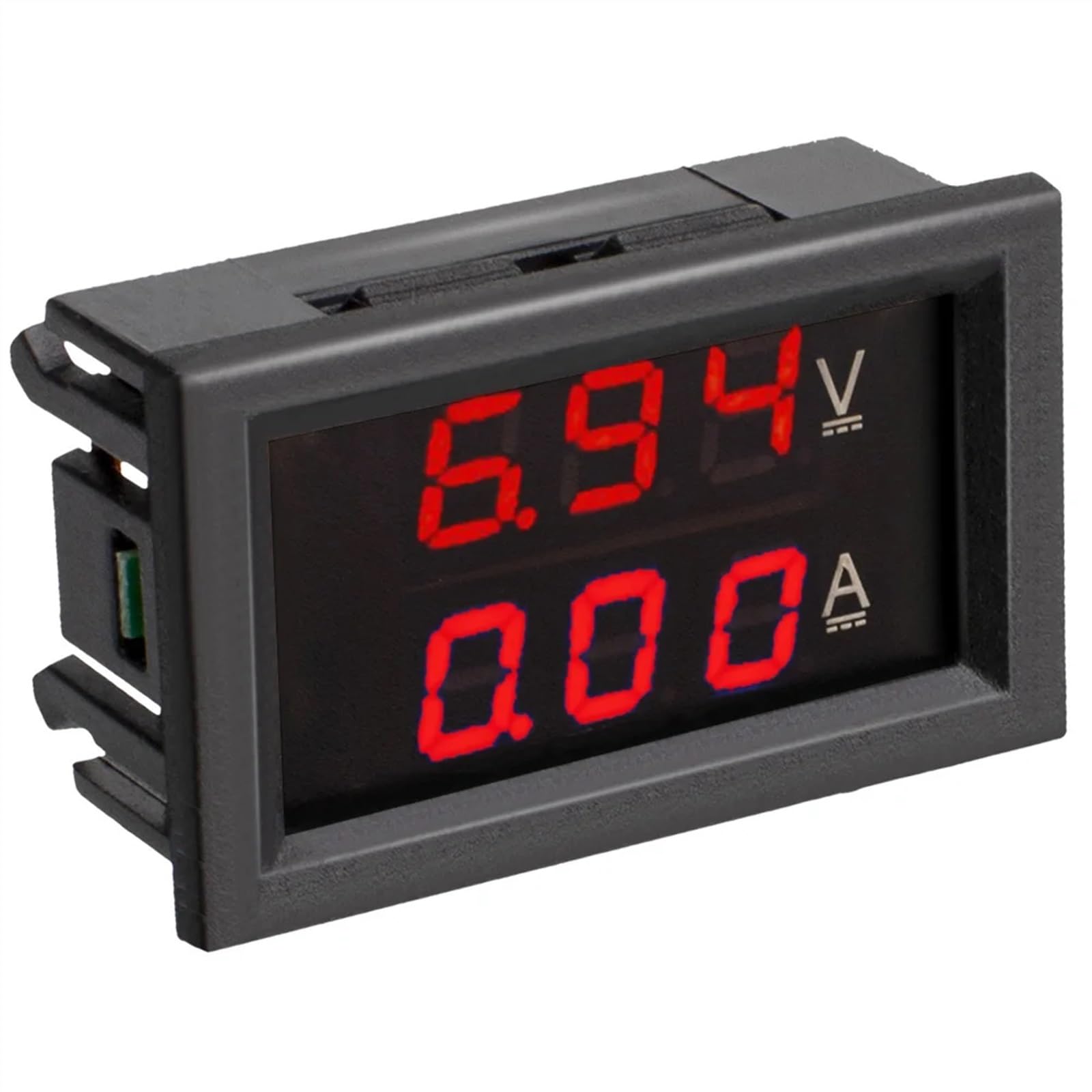 10 Uds voltímetro Digital amperímetro 0,28 "3 bits DC 0-100V/10A Detector de prueba de voltaje de pantalla Dual 5 cables LED Amp medidores de corriente(Red)