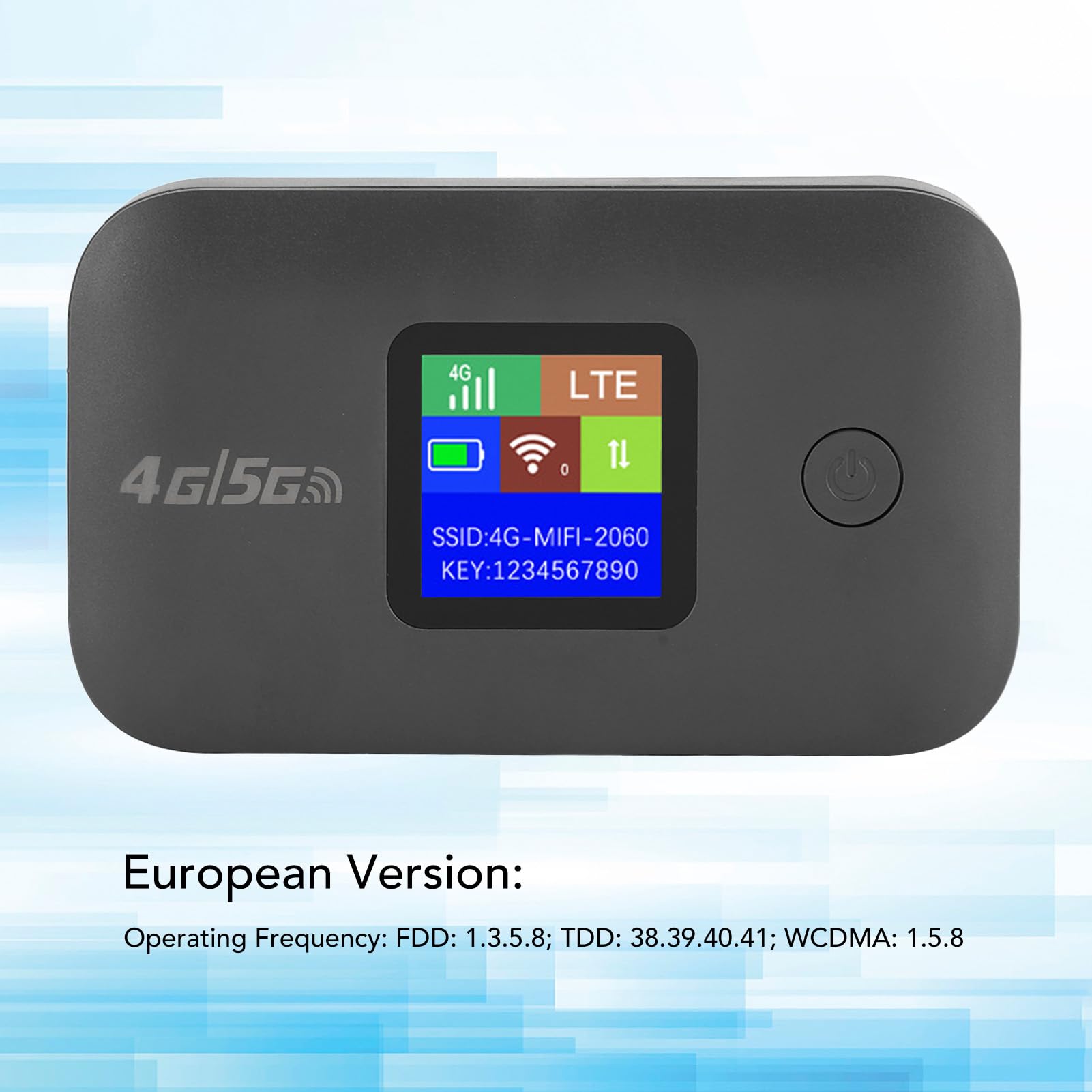 Router WiFi 4G LTE Portatile, Hotspot MiFi Mobile con Slot per Scheda SIM, Supporta 10 Dispositivi per Viaggiatori in Auto, Versione Europea