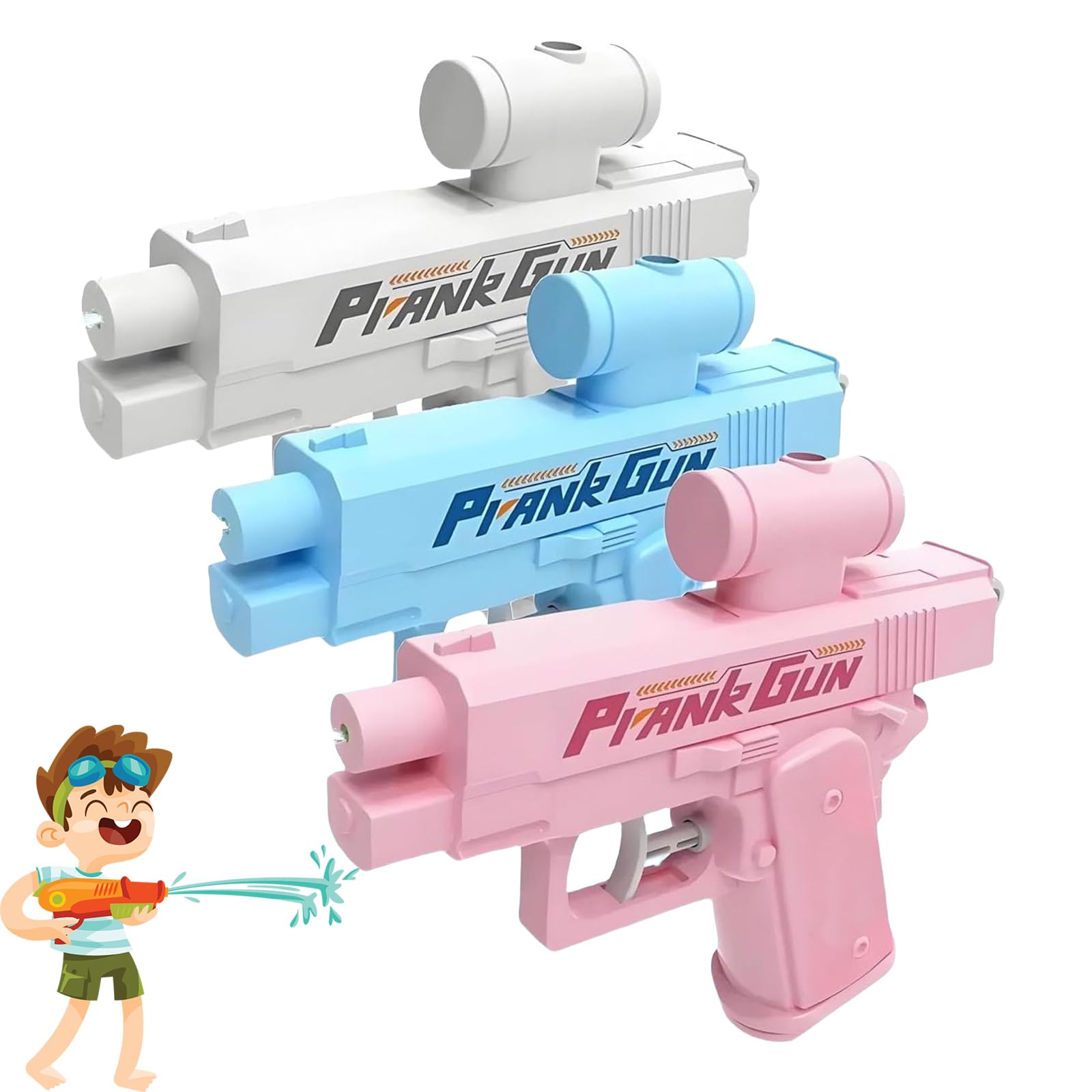 Prank Water Gun, Reverse Water Gun, Prank Two-Way Trick Squirt Guns, Can Spray From Front and Back, Funny Waters Guns Toy Pranks Toy for Summer Fun (Set c)