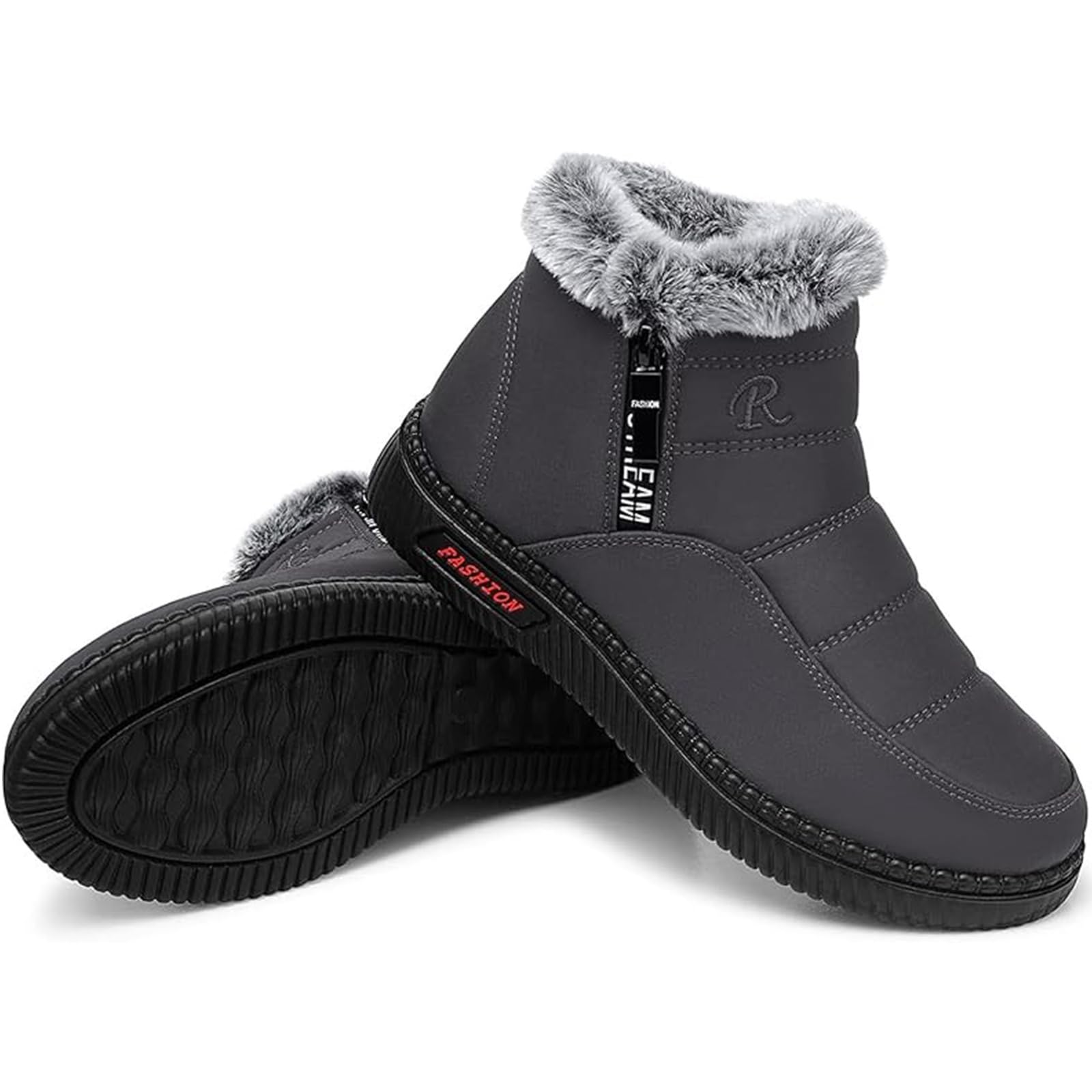 Lvptsh Botas de Nieve Mujer Zapatos de Invierno Botines Calientes Fur Forro Cálido con Cremallera Antideslizantes Boots