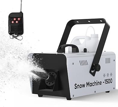 UPGREY 1500W Snow Machine for Outdoors and Indoors, Fake Snow Maker for Party with Remote Controller and Handle