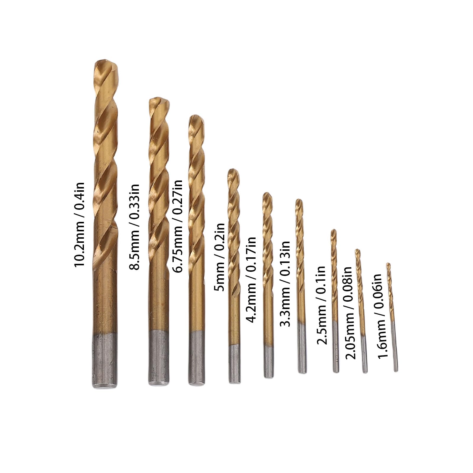 Jeu de forets et de tarauds, 9 tarauds, 9 embouts M3-M12, clé de 1/16 à 1/2 pouces, outils de perçage et de taraudage en acier allié M2