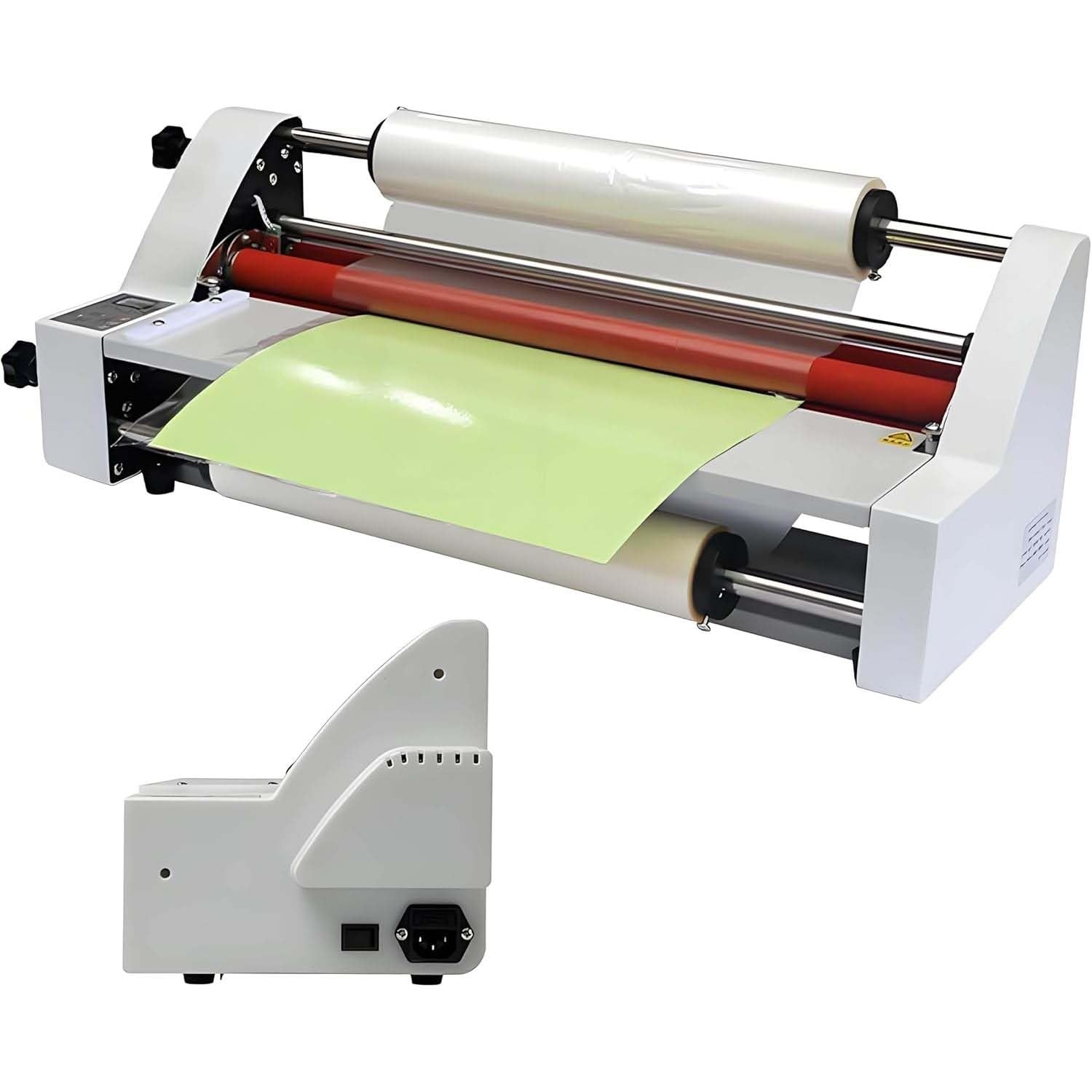 Laminatore Termico Professionale, Macchina a Rullo Caldo Freddo 13 Pollici Con Controllo Temperatura Elettronico, Adatto per Vari Tipi di Pellicole, Ideale per Istituzioni Educative.