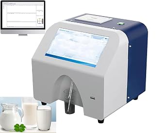 Ultrasonic Milk Analyzers Intelligent Milk Detector Testing Equipment with USB Interface Thermal Printer for Fat Solids Density Added Water Lactose and Protein Test USB Communication