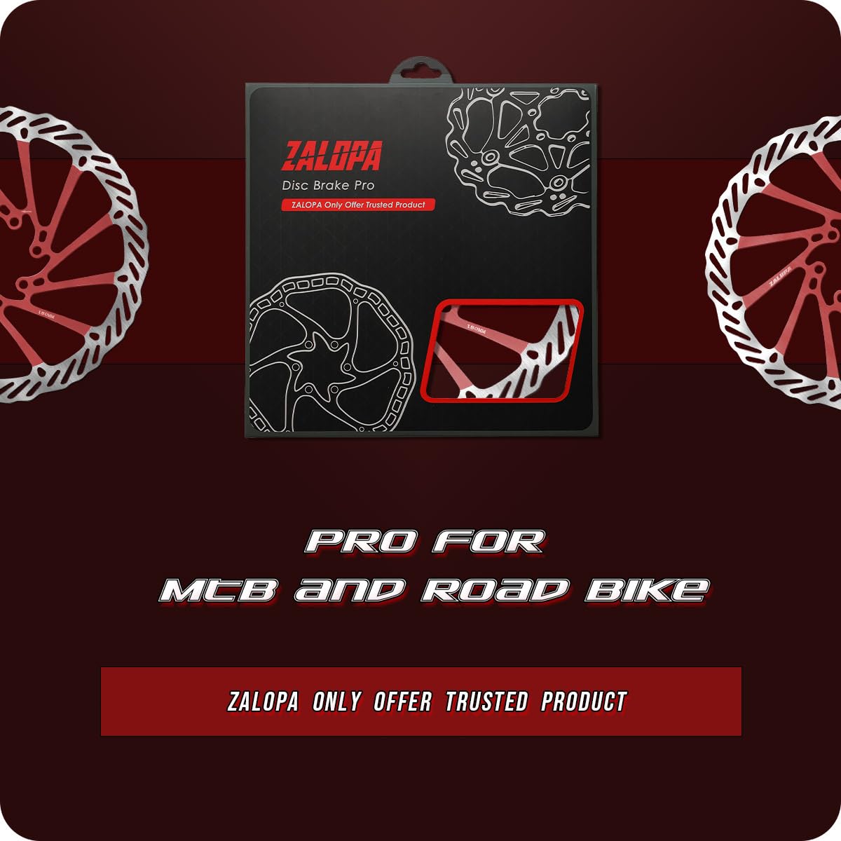 ZALOPA Pro 180 Mm Scheibenbremse Für Mountainbike - Kompatibel Mit Shimano, Avid, Für MTB, Downhill, Enduro