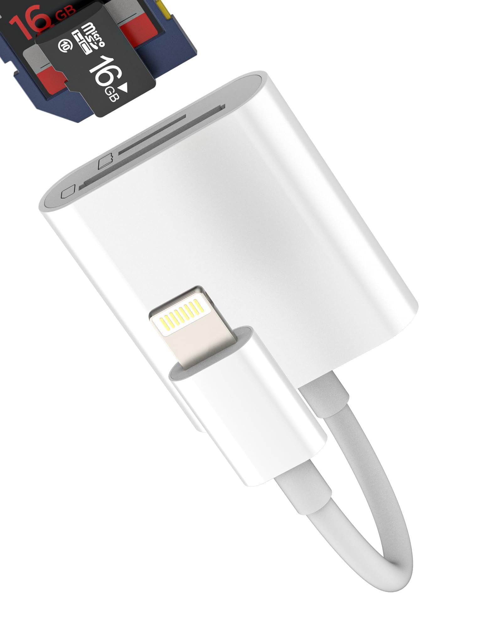 Adattatore Lettore Schede SD Micro SD (2in1) Per Apple iPhone iPad Pro Lightning Di Card Reader Cavo Memoria Da Fotografica Macchina Memory Telefono De Esterna Porta Trasferire Camera Carte Scaricare