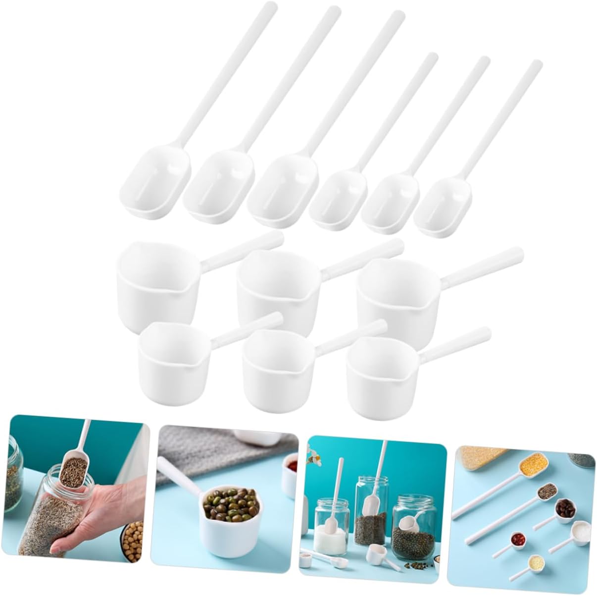 Ciieeo 40pcs Kitchen Measuring Spoons Set Multi-function Powder Scoops for Baking and Spices and Lightweight Design for Home Use