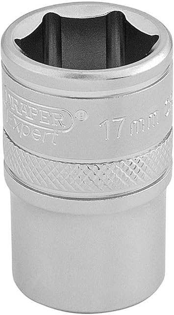 Draper 16607 1/2" Square Drive 6 Point Socket, 17mm Size