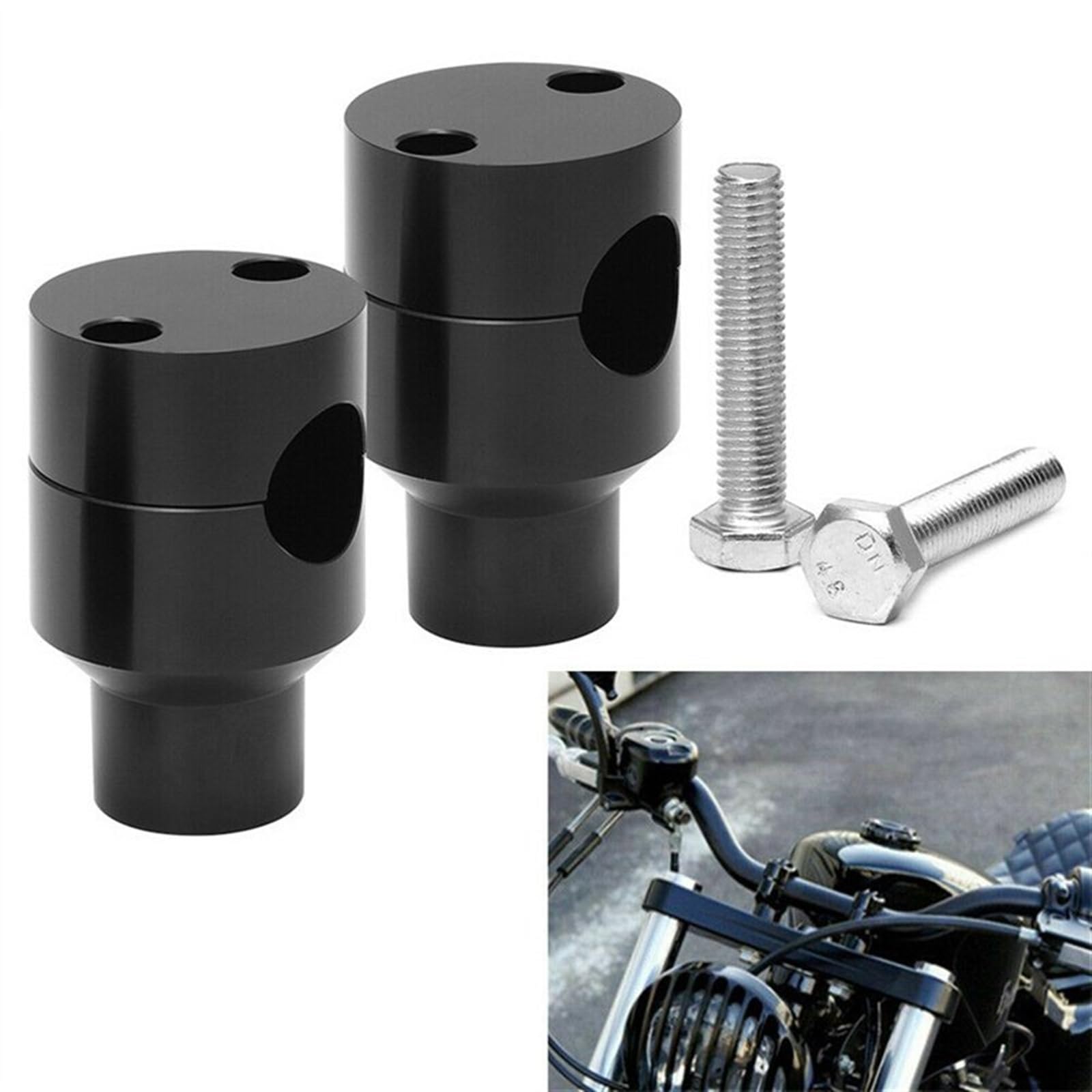 Motorrad-Lenkererhöhungs-Set, Klemme, Verstellbare Lenkerhalterung Für 2,5 cm (1 Zoll) Lenker Ersatzteile