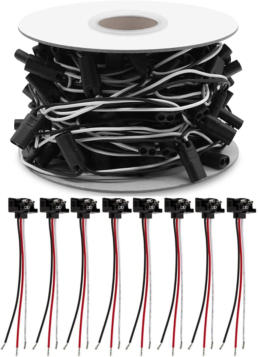 10x 3 Wire Plug Truck Trailer Light Plug Pigtail for Stop