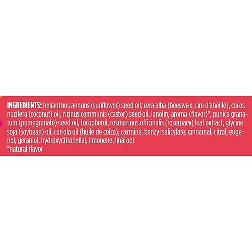 Miniatura 2 de Burt's Bees Bálsamo labial hidratante 100% natural, granada con cera de abejas y extractos de frutas, 1 tubo