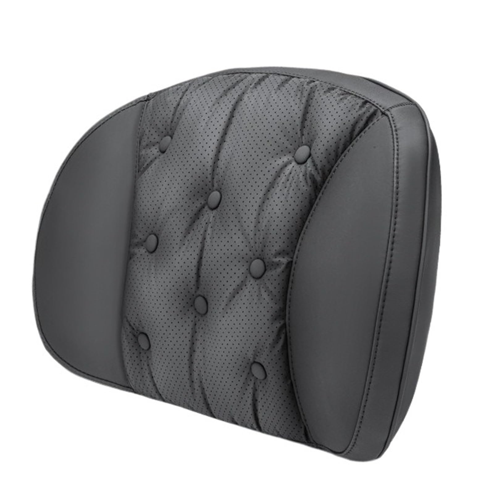 Headrest For Car Seat Reposacabezas universal de cuero Nappa para coche y cojín soporte lumbar, accesorios para cómodos(Black - Lumbar)