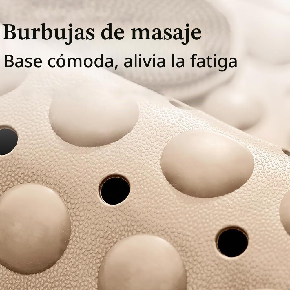 Alfombra Ducha Antideslizante 90x60cm,Alfombrilla Ducha con Ventosas,Alfombra Bañera Antideslizante con Orificios de Drenaje,para Baño,Beige