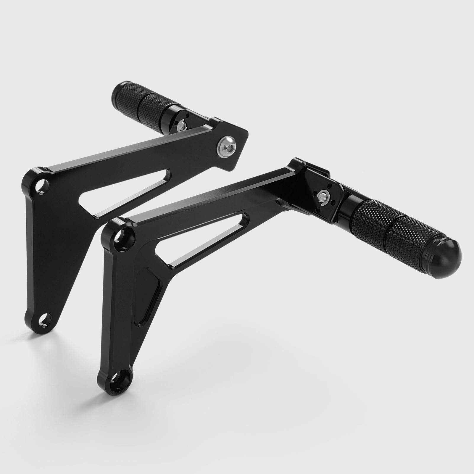 WOOGA Extensiones de clavija de pie trasero de pasajero estriberas extendidas Pedal Reposapiés plegable para Ho&nda Monkey 125 / Z125 Z 125 Accesorios 2018-2025 (JB02/JB03) (Estilo B - Negro)