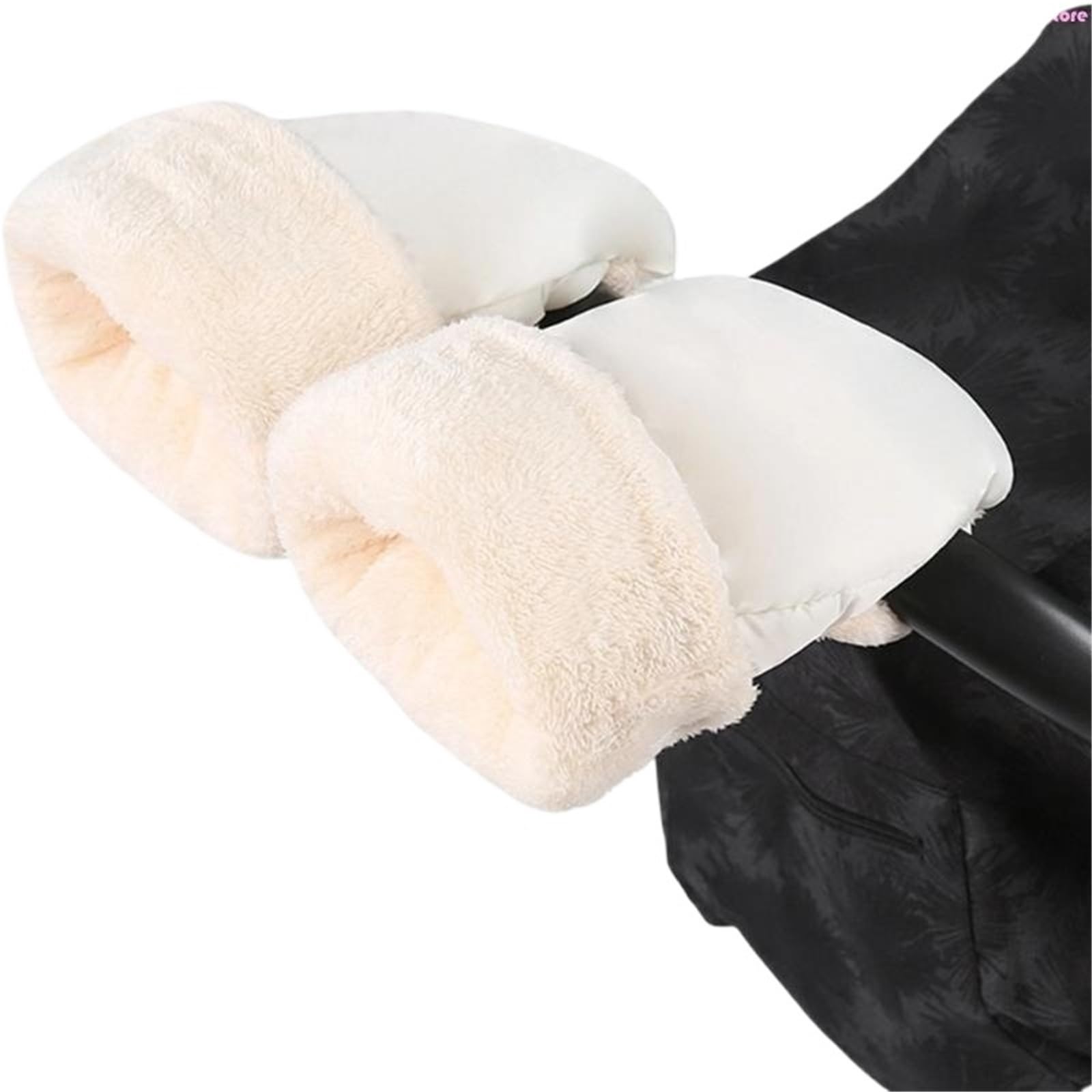 Guanti Passeggino Scaldamani for carrozzina, guanti, scaldamani for passeggino, impermeabili e antivento(White)