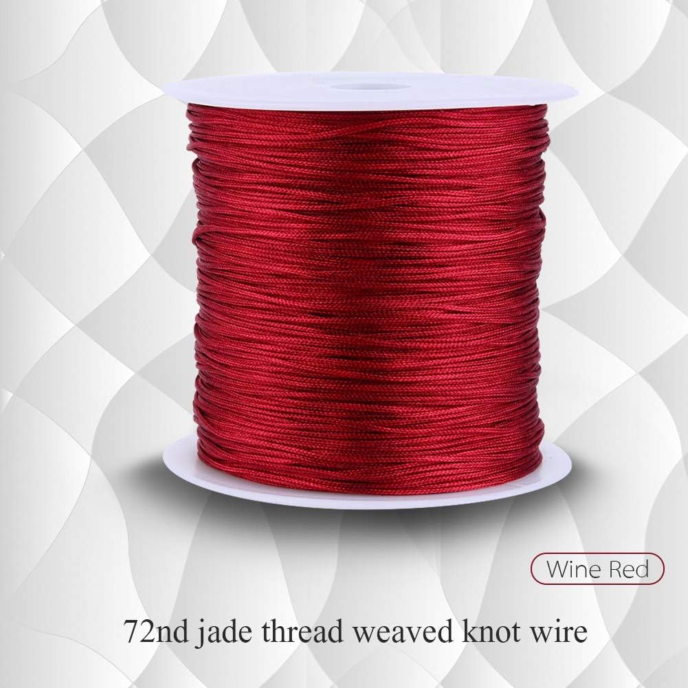 Chinese Knot Cord, 100M x 0.8mm Nylon Chinese Knot Cord Rattail Macrame