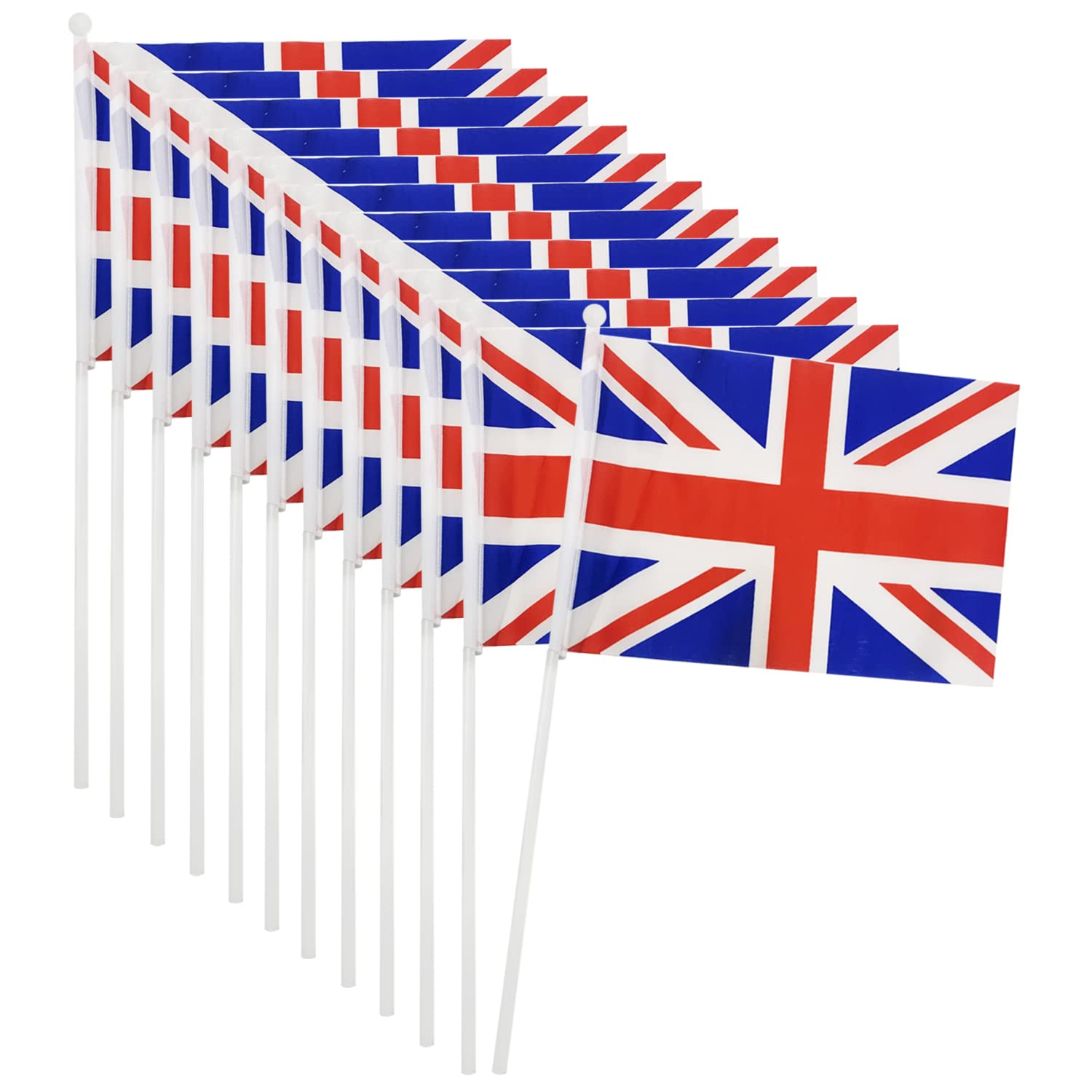 I LOVE FANCY DRESS LTD Union Jack - Bandera De Reino Unido - Bandera Británica, Eventos Deportivos, Fiestas Jubilee Street, Festivales Y Celebraciones (paquete De 12