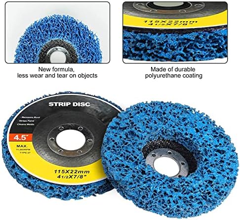 5Pcs Angle Grinder Discs, 115mm 4.5inch Strip Discs Stripping Wheel for Angle Grinder Polishing Wheel and Remove Paint Coating Rust Welds Oxidation