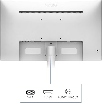 PHILIPS 241V8AW - 24 FHD Monitor with inbuilt Speakers (1920x1080, 75 Hz, VGA, HDMI) White