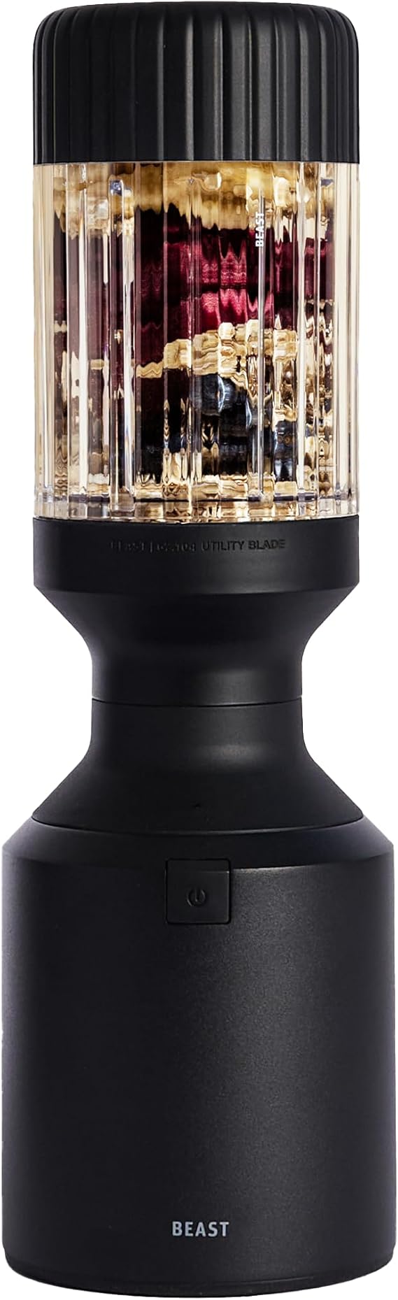 Beast Blender | Sleek Kitchen Countertop Design, Patented Blending Technology | Take Smoothies & Shakes To-Go with NEW Portable Straw Cap System (Carbon Black)