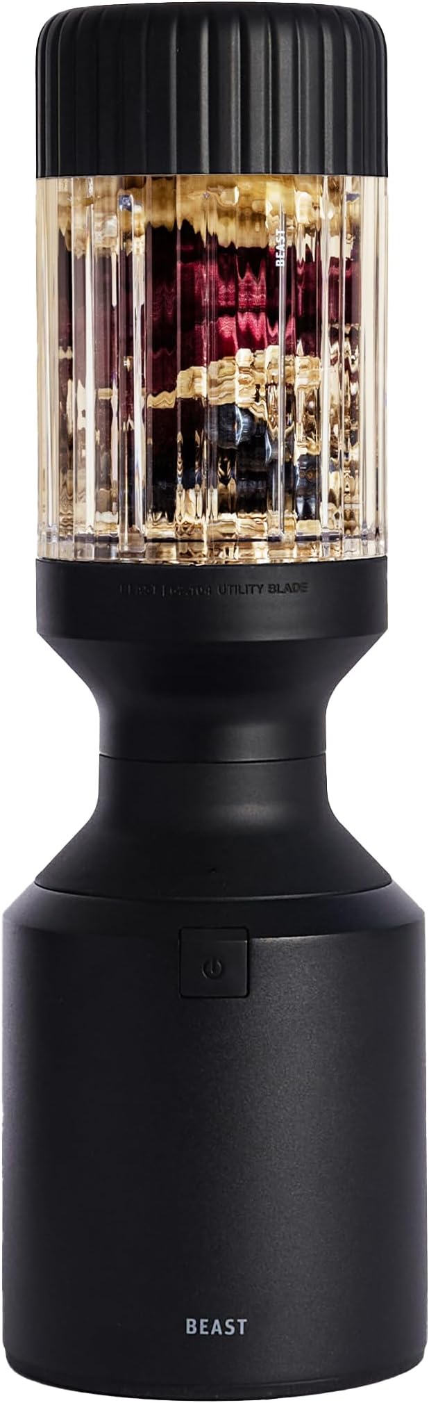 Beast Blender | Sleek Kitchen Countertop Design, Patented Blending Technology | Take Smoothies & Shakes To-Go with NEW Portable Straw Cap System (Carbon Black)