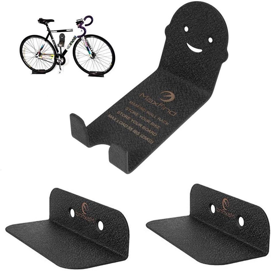Bike Hanger, Wall Mount Bike Pedal Hook High-Carbon Steel Bike Wall Rack, Heavy Duty Space Saving Bicycle Wall Storage Stand with Screws for Garage Indoor Shed