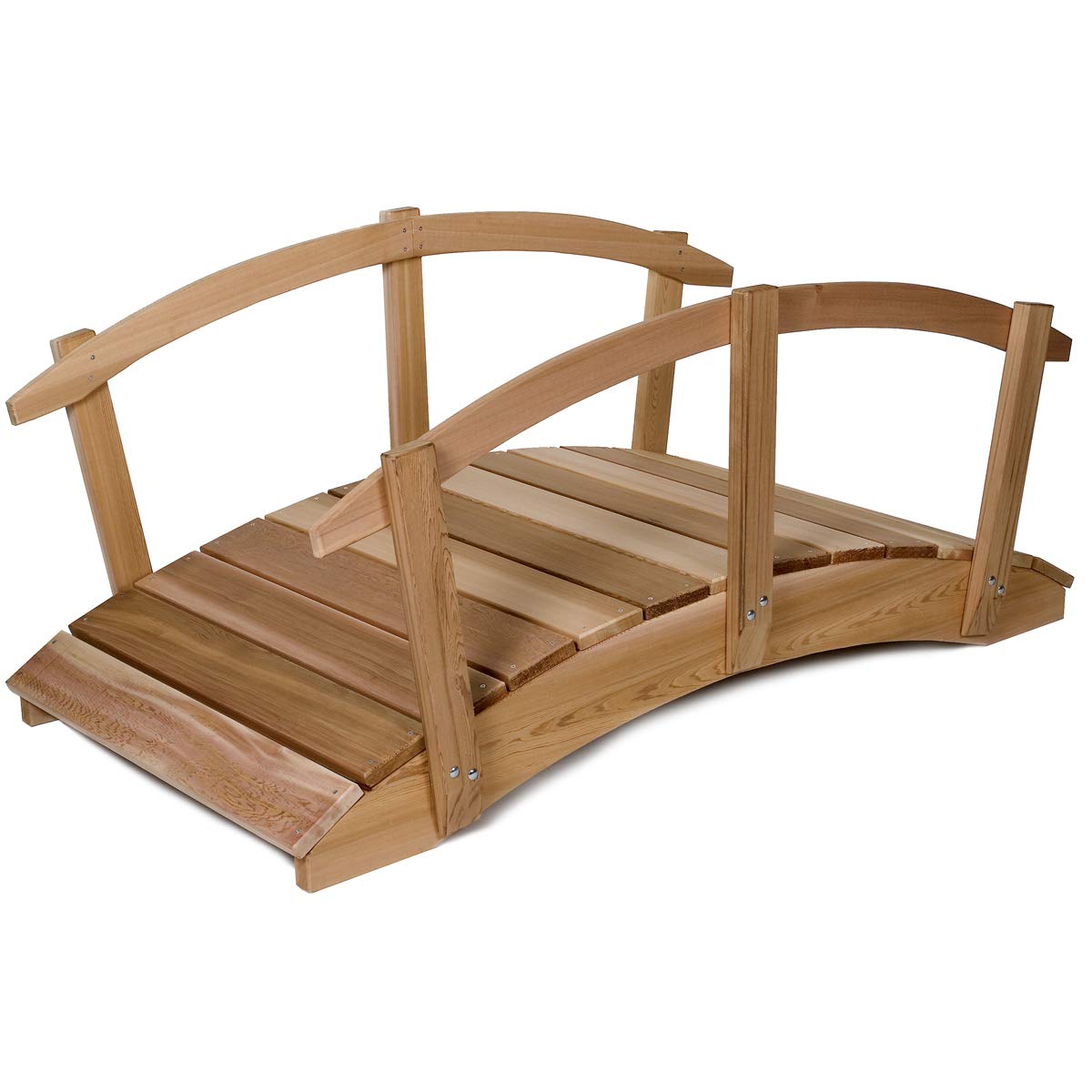 Amazon.com : All Things Cedar FB96-R Garden Bridge with Side Rails