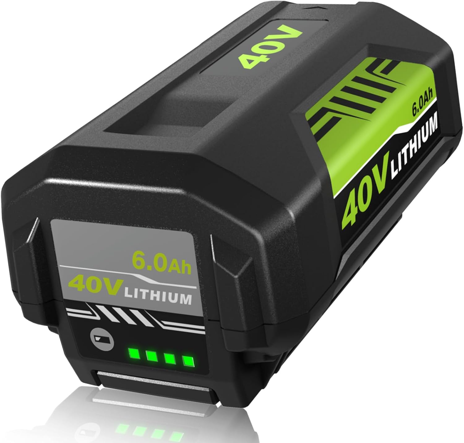 6000mAh Replacement for Ryobi 40V Battery Compatible with Ryobi 40 Volt Lithium Battery 6.0Ah OP4026 OP40601 OP4050A OP4040 OP4030 OP4050 Compatible with 40V Cordless Power Tool Battery (Green)