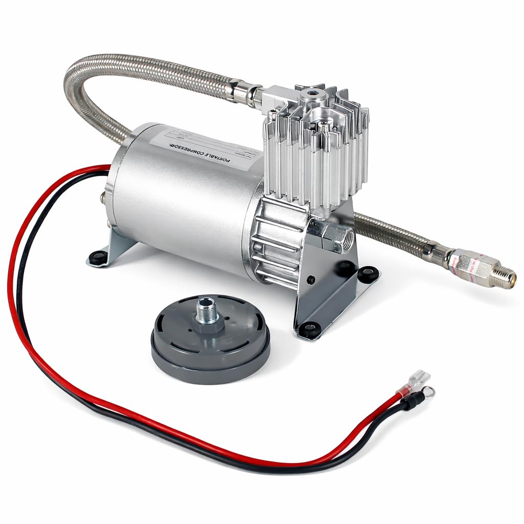 Amazon | 3連エアホーン タンク＆コンプレッサー付 フルセット 12V