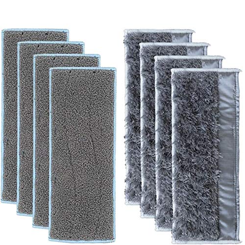 Knemksplanet 8 Pack Washable Mopping Pads for iRobot Braava Jet m6 (6110) Wi-Fi Connected Robot Mop, Reusable and Replacement (4 Wet Pads & 4 Dry Pads) (8 Pack)
