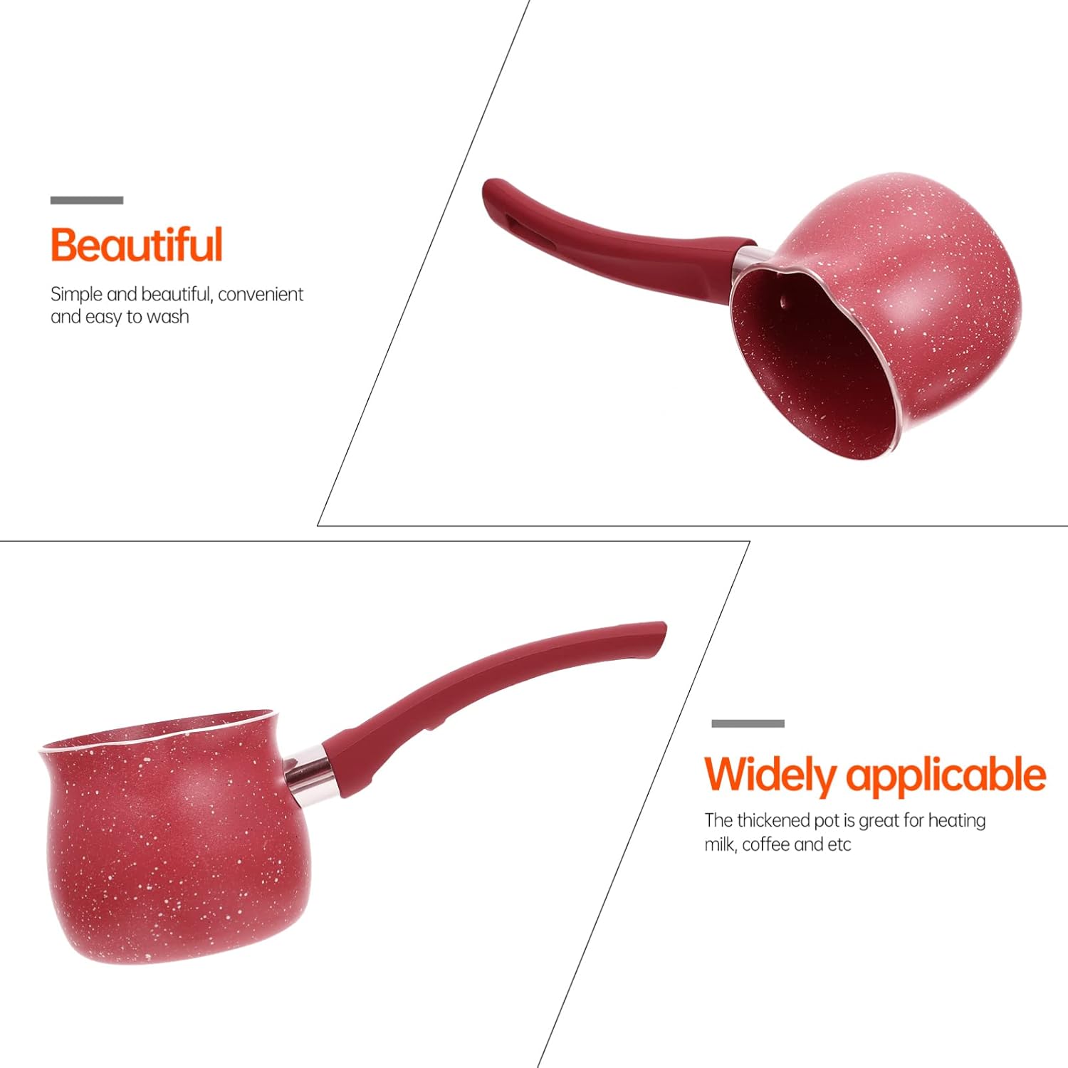 1 Pc Milk Pot, Milk Saucepan Milk Heating Pot Butter Warmer Pan Melting Pot Mini Cooking Pot for Milk Butter Sauce, 22.5X11X8CM