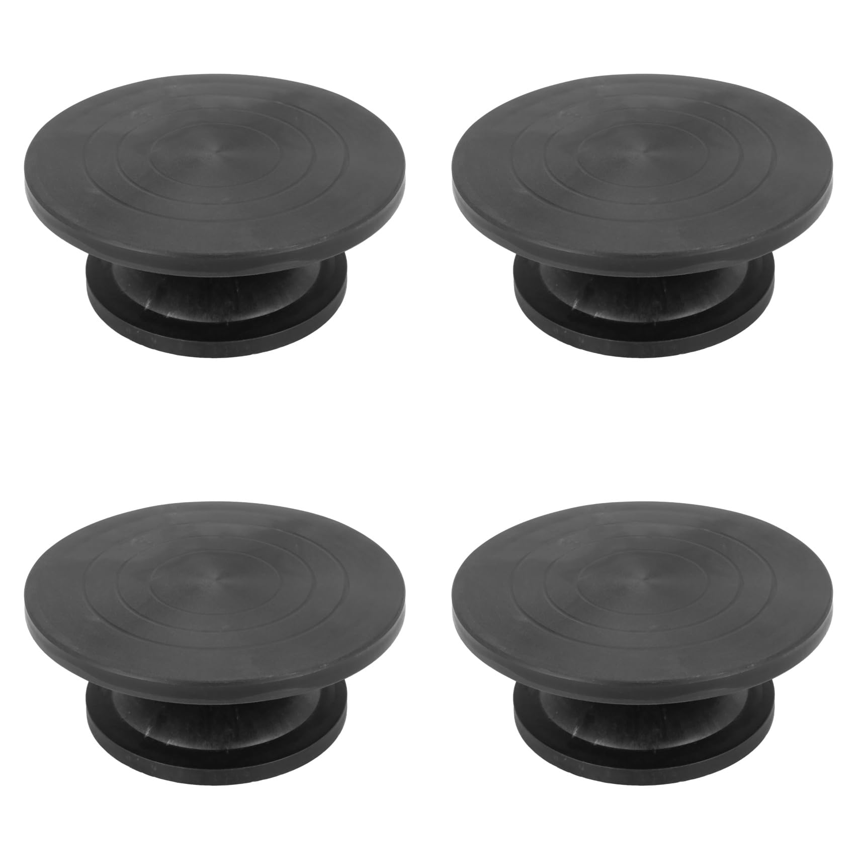 Hndhbfgrt 4pcs 30Cm Pottery Wheel Modelling Platform Sculpting Turntable Model Making Clay Sculpture Tools Black