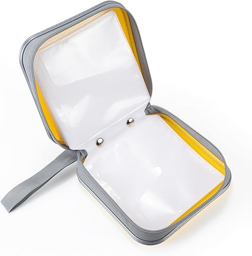 Miniatura 46 de UENTIP Funda para DVD, capacidad de 48 unidades, portátil, con cremallera, almacenamiento grande, cartera de CD, organizador de CD, viaje en casa