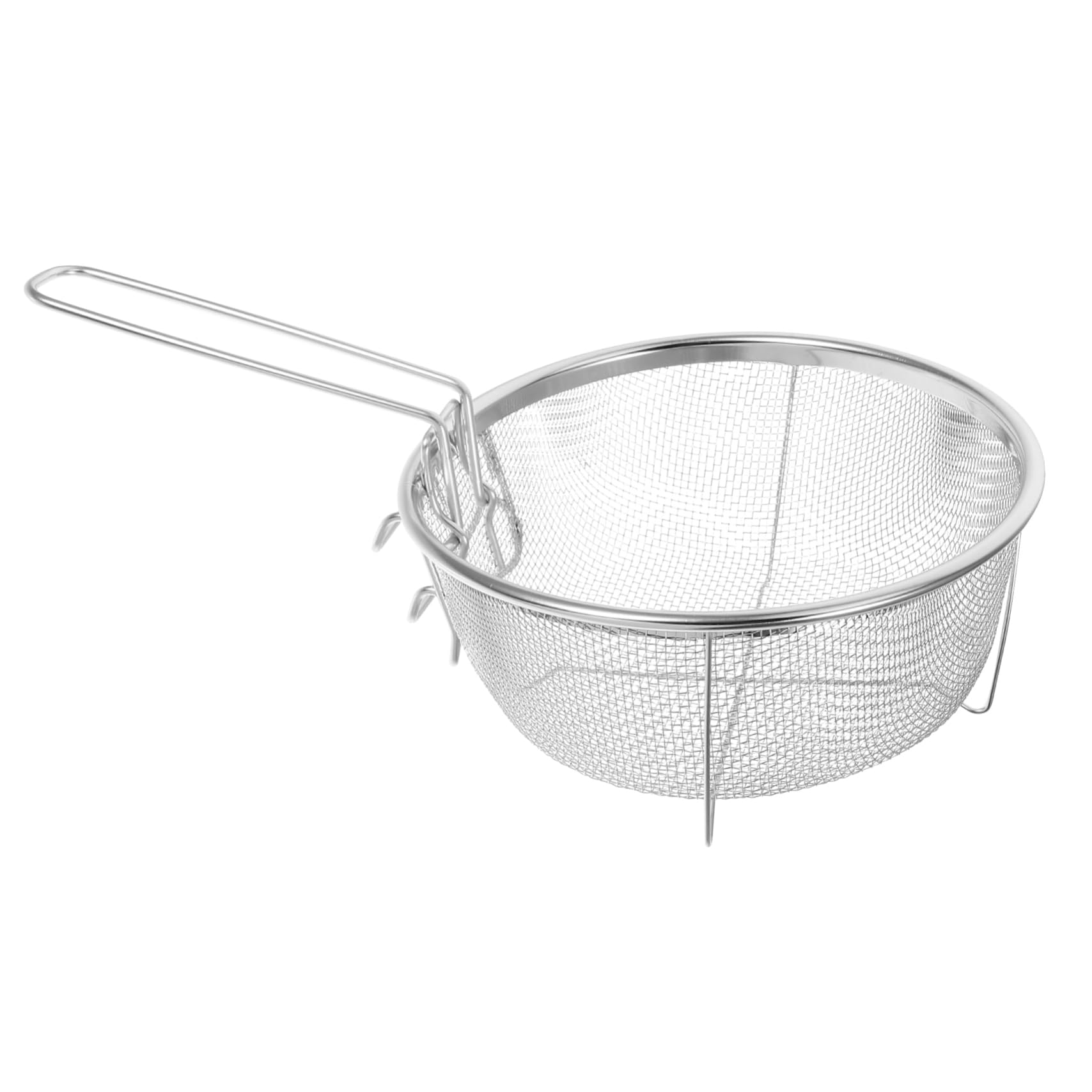 Cabilock 4 Stück Edelstahl Frittierkorb Truthahn Fritteusenkorb Hühnerkorb Servierkorb Pommes Frites Frittierkorb Pommes Frites Korb Sieb Kochkorb Fritteusen Netzkorb