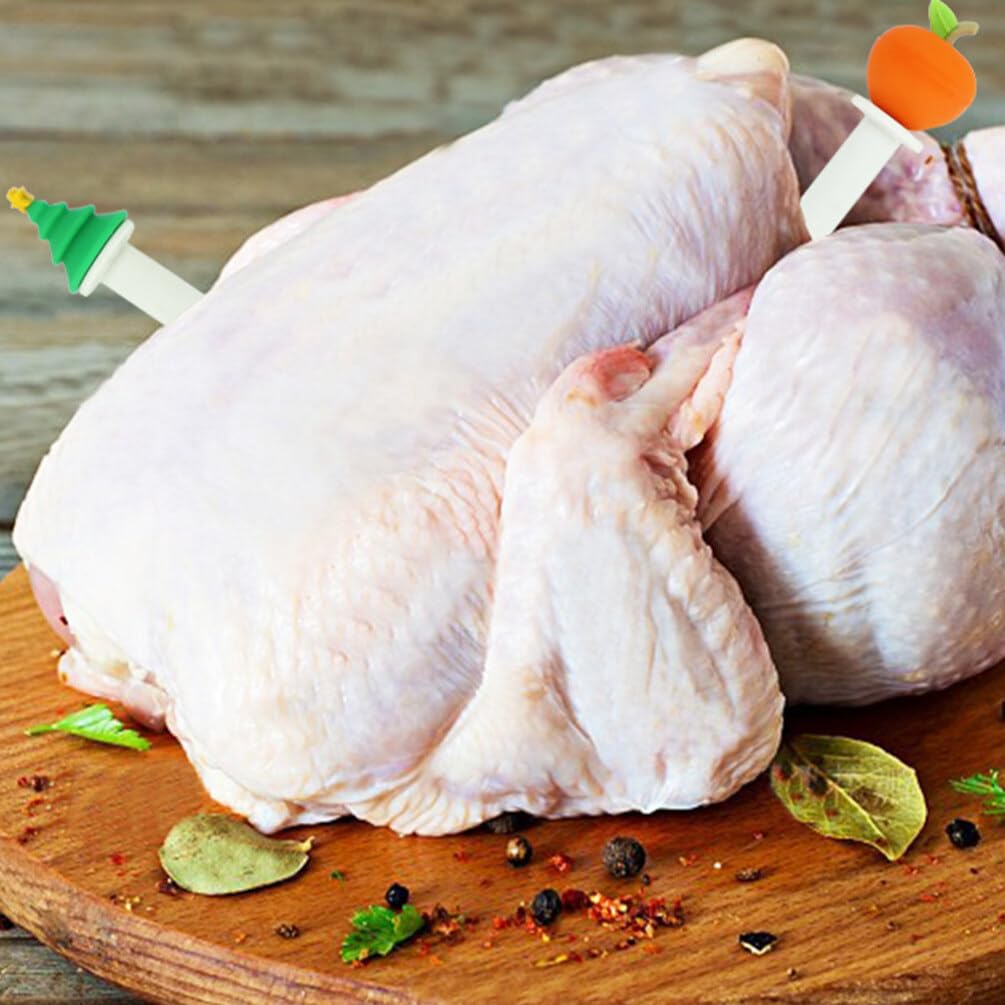 ABOOFAN 2pcs Instant Read BBQ Thermometer Portable Meat Temperature Gauge Precise Cooking Tool for Grilling Searing and Barbecue for Home and Outdoor Use